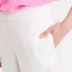 Pantalon large taille standard ecru femme