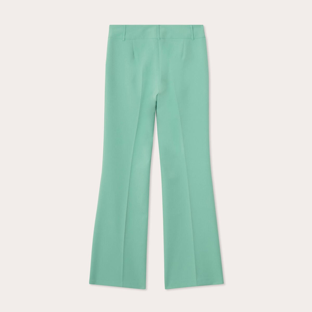 Pantalon flare vert pastel femme