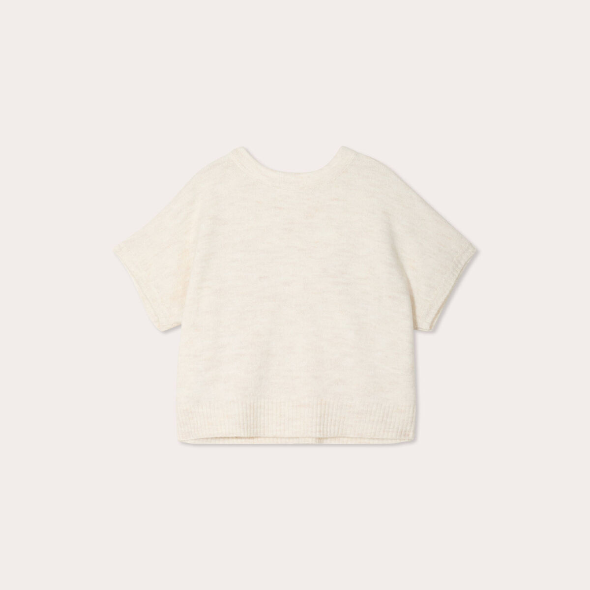 Pull dos devant détail noeud sable femme
