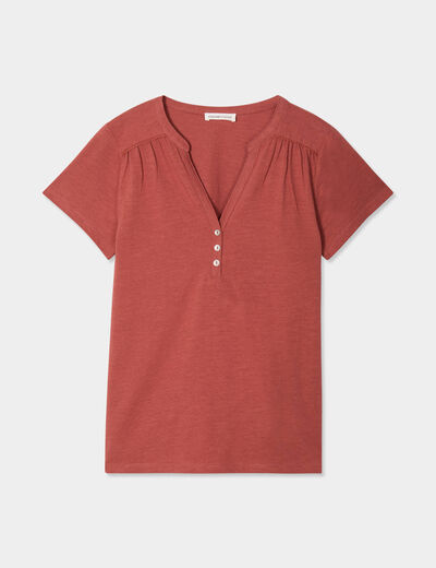 T-shirt manches courtes vieux rose femme