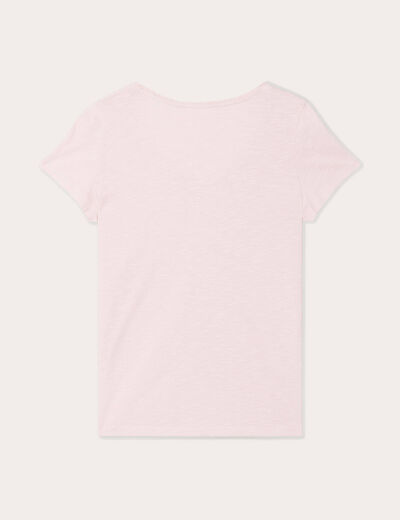 T-shirt manches courtes rose femme
