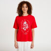 T-shirt oversize manches courtes rouge femme