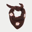 &Eacute;charpe fluide marron fonc&eacute; femme