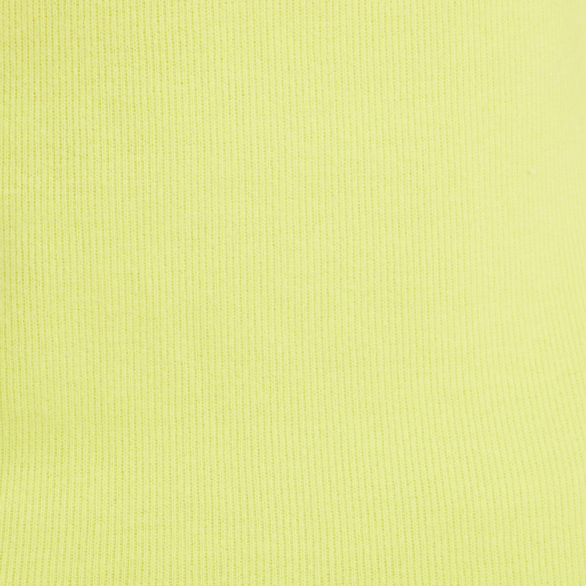 T-shirt côtelé col montant jaune citron femme