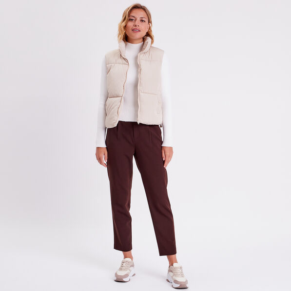 doudoune droite sans manches sable femme Doudoune droite sans manches sable femme