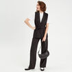 Veste blazer sans manches noir femme