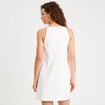 Robe droite bretelles fines blanc femme
