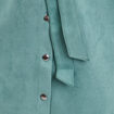 Robe suédine droite ceinturée vert foncé femme