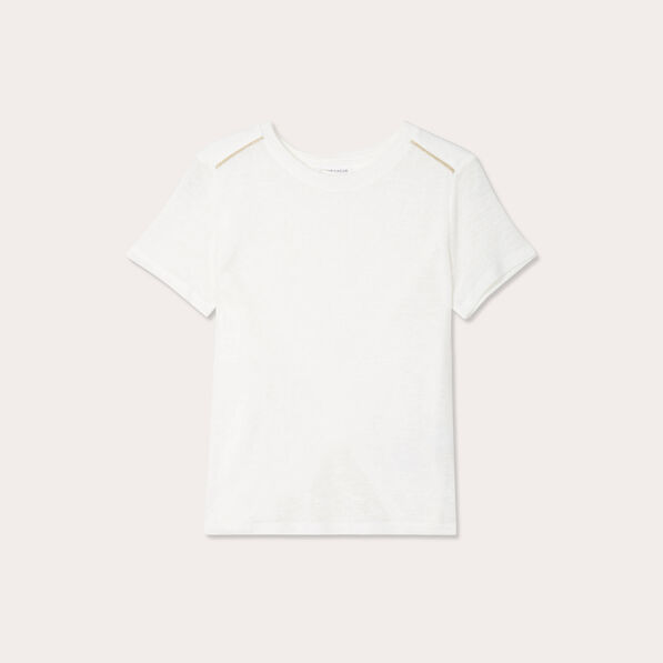 t shirt manches courtes ecru femme T-shirt manches courtes ecru femme