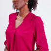 Blouse manches 3/4 rouge foncé femme