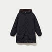 Parka r&eacute;versible effet polaire noir femme