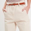 Pantalon slouchy ceinturé ecru femme
