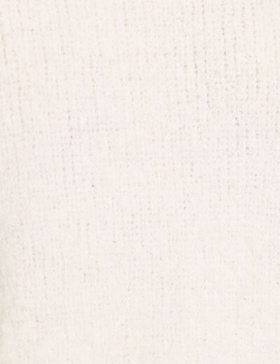 Pull manches courtes ecru femme