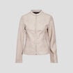 Veste droite zippée sable femme