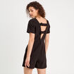 Combishort ajust&eacute;e noeud dos noir femme