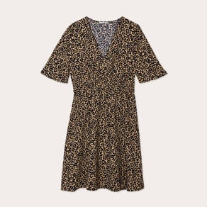 robe evasee manches courtes beige femme Robe évasée manches courtes beige femme