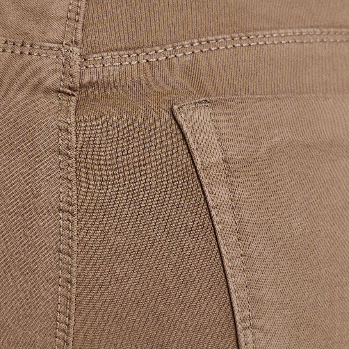 Jeans slim 5 poches taupe femme