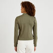 Veste ajust&eacute;e manches longues vert kaki femme