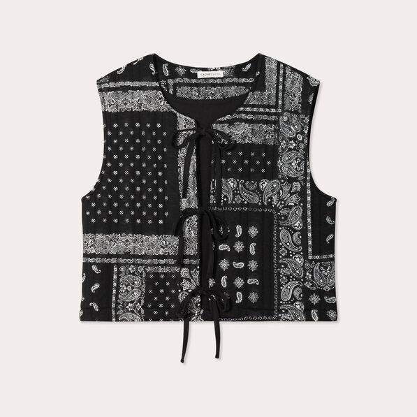 gilet sans manches matelasse noir femme Gilet sans manches matelassé noir femme
