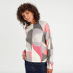 Pull manches longues gris clair femme