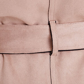 trench long en suedine boutonne femme beige femme Trench long en suédine boutonné femme beige femme
