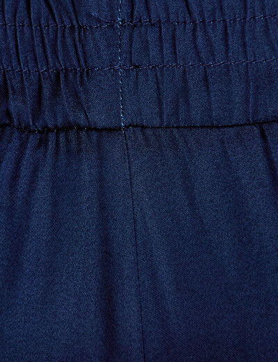 Pantalon large taille standard bleu marine femme