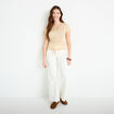 T-shirt d&eacute;tail noeud sable femme