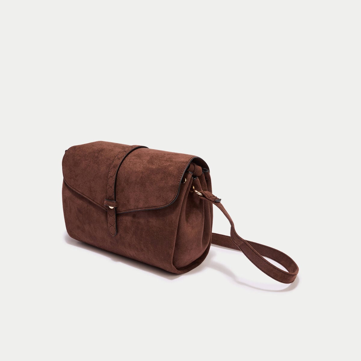 Sac aspect daim marron femme