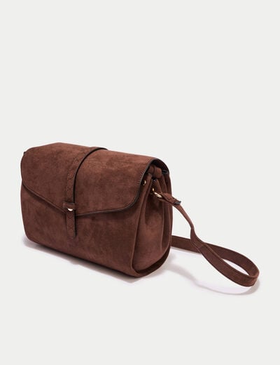 Sac aspect daim marron femme