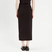 Jupe longue droite fendue noir femme
