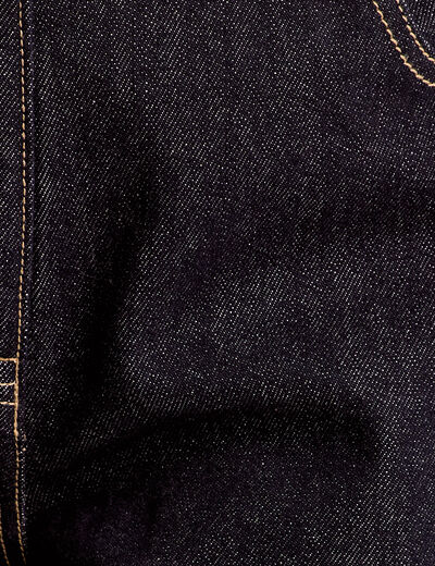 Jean barrel cropped taille standard denim brut femme