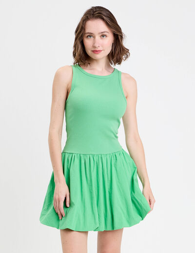 Robe boule 2 en 1 vert femme