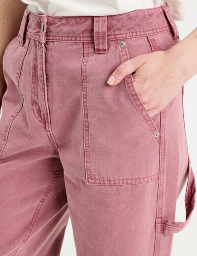Pantalon carpenter vieux rose femme