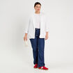 Veste blazer manches 3/4 ecru femme