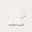 Blouse manches courtes ecru femme