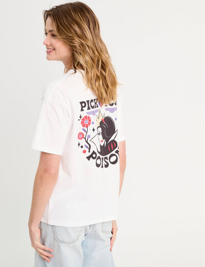 T-shirt manches courtes Disney blanc femme