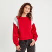 Sweat manches longues rouge femme
