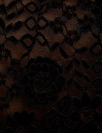 Blouse p&eacute;plum dentelle noir femme
