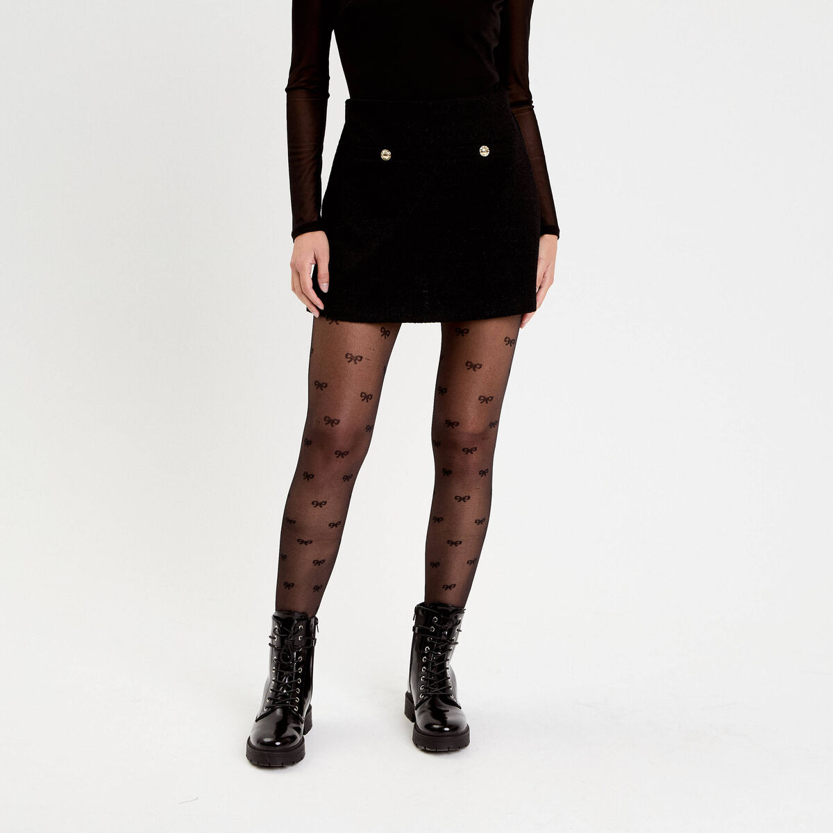 Jupe-short courte noir femme