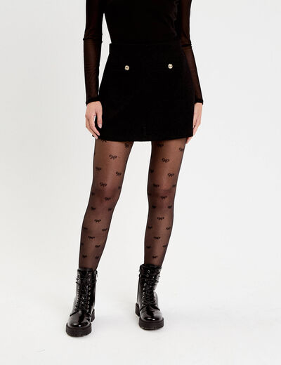 Jupe-short courte noir femme