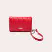Sac matelassé avec chaîne rouge fluo femme