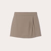 Jupe-short évasée vert kaki femme