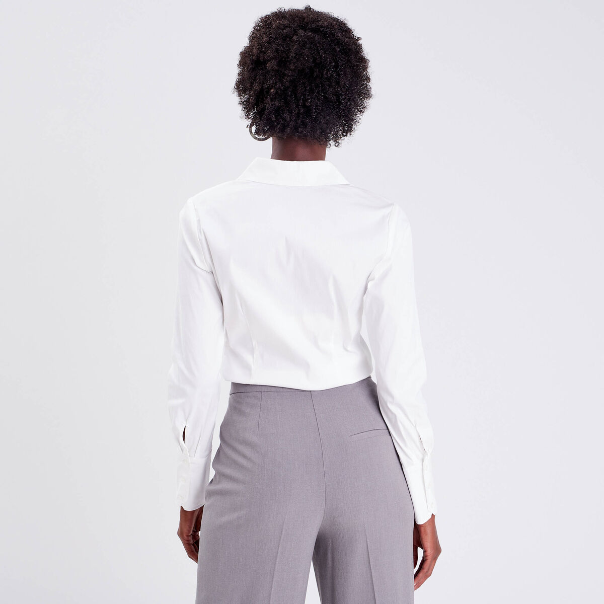 Chemise manches longues ecru femme