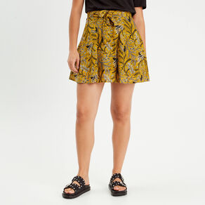 jupe evasee ceinturee marron femme Jupe évasée ceinturée marron femme
