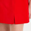 Jupe-short droite fentes rouge femme