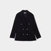 Veste blazer ajustée noir femme