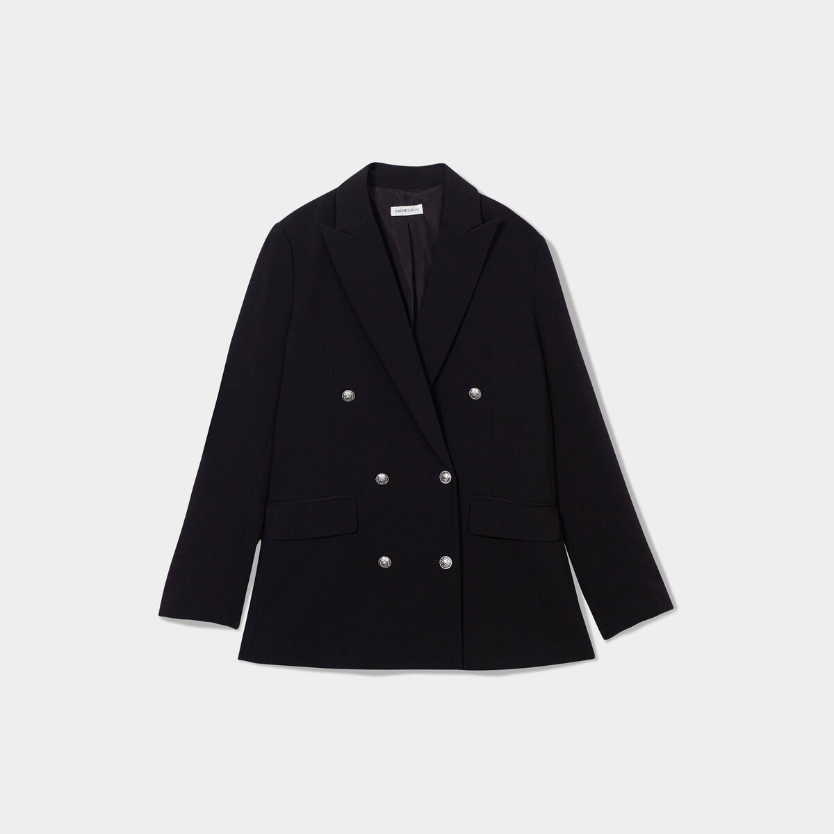 Veste blazer ajustée noir femme