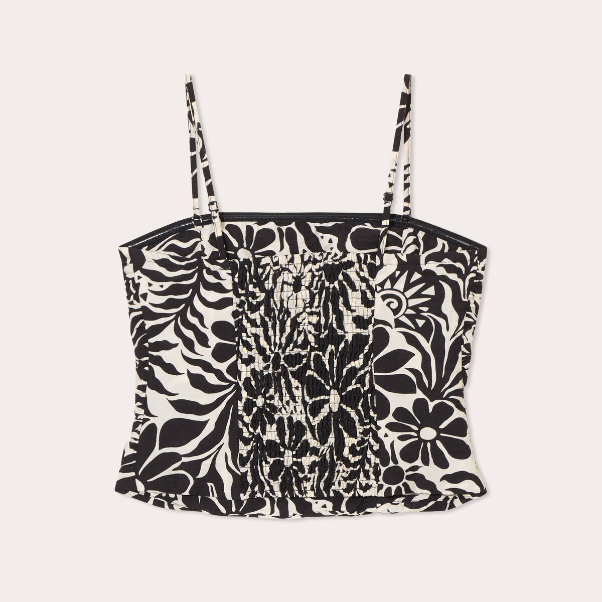 Bustier bretelles fines ecru femme