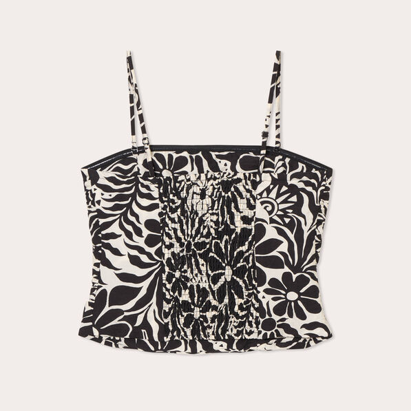 Bustier bretelles fines ecru femme