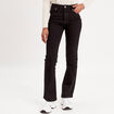 Jeans flare denim noir femme